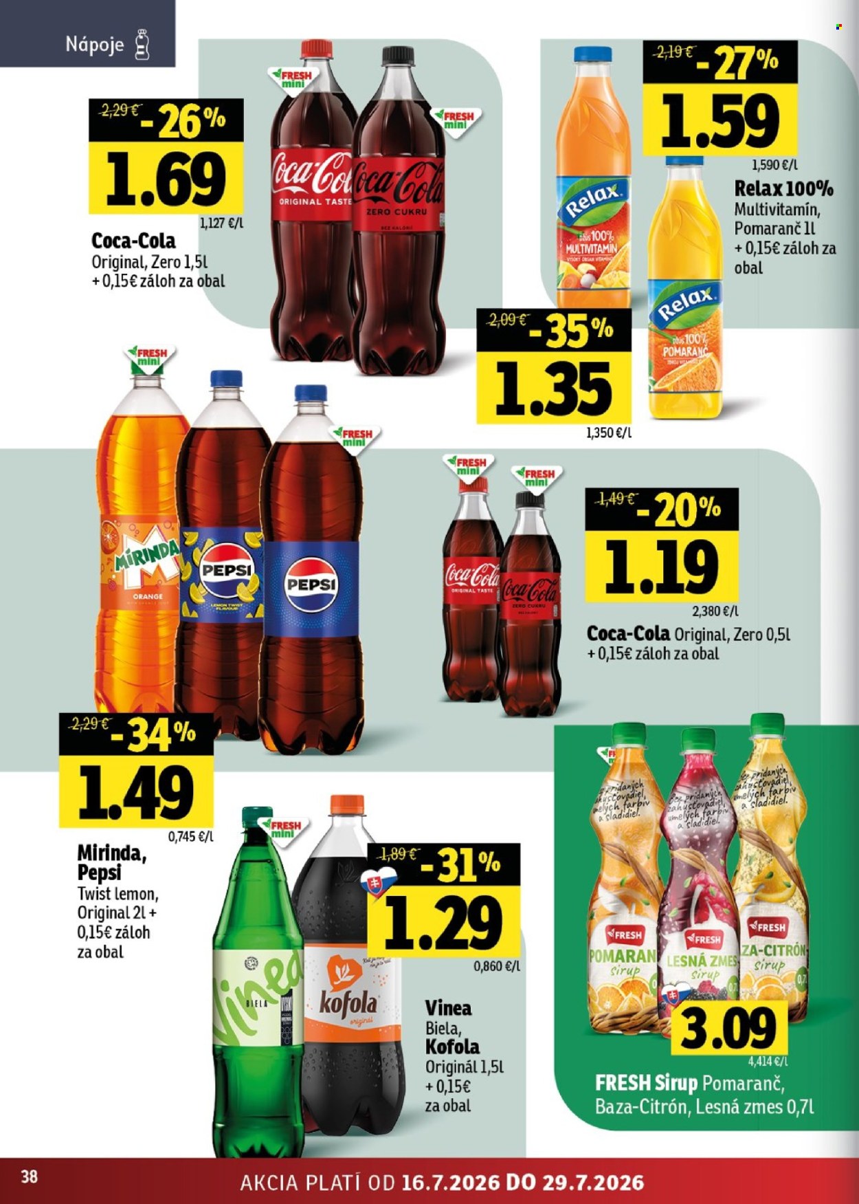 Leták FRESH - 16.7.2026 - 29.7.2026. Strana 38