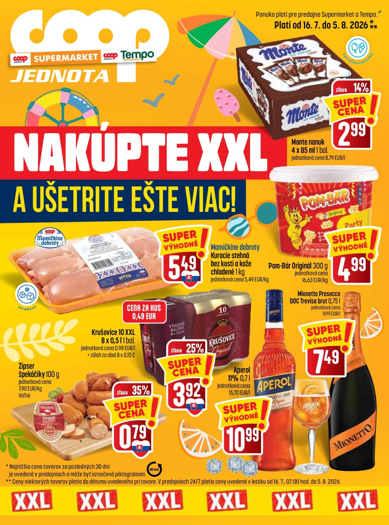 Leták COOP Jednota - 16.7.2026 - 5.8.2026. Strana 1