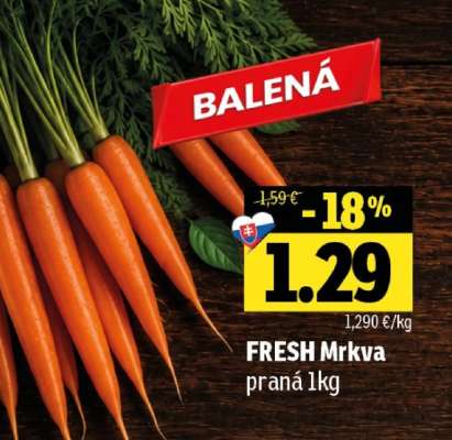 FRESH Mrkva praná 1kg