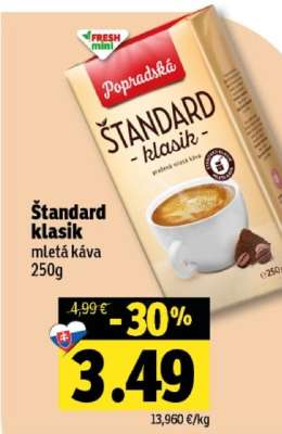 Štandard klasik mletá káva 250g