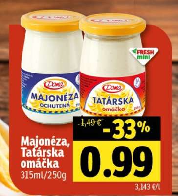 Majonéza/ Tatárska omáčka