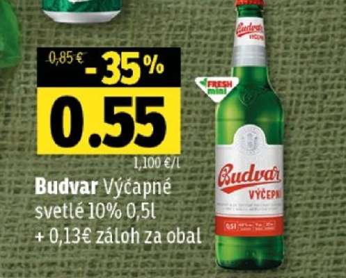 Budvar výčapné světlé 10% 0,5l