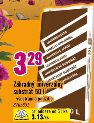 Záhradný univerzálny substrát 50 l