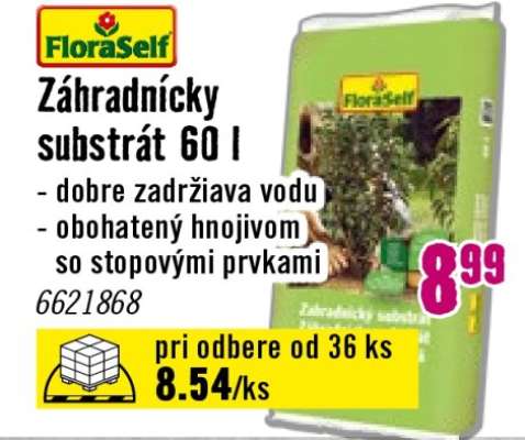 FloraSelf Záhradnícky substrát 60 l