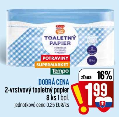 2-vrstvový toaletný papier