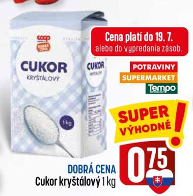 CUKOR KRYŠTÁLOVÝ 1 kg
