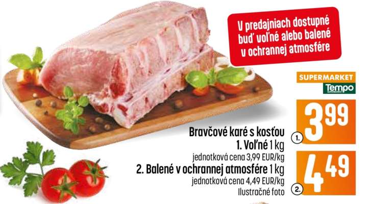 Bravčové karé s kosťou - Voľné
