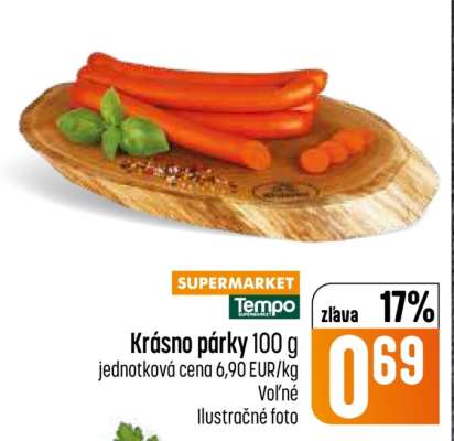 Krásno párky 100 g