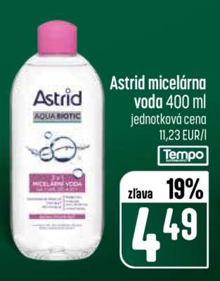 Astrid micelární voda 400 ml