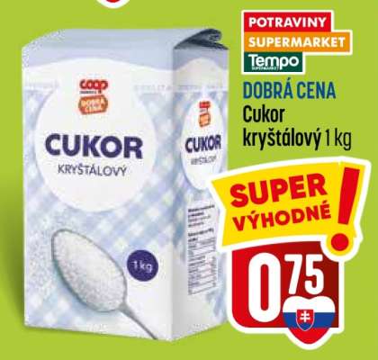 CUKOR KRYŠTÁLOVÝ 1 kg