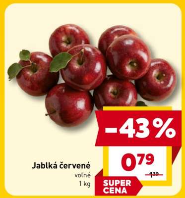 Jablká červené