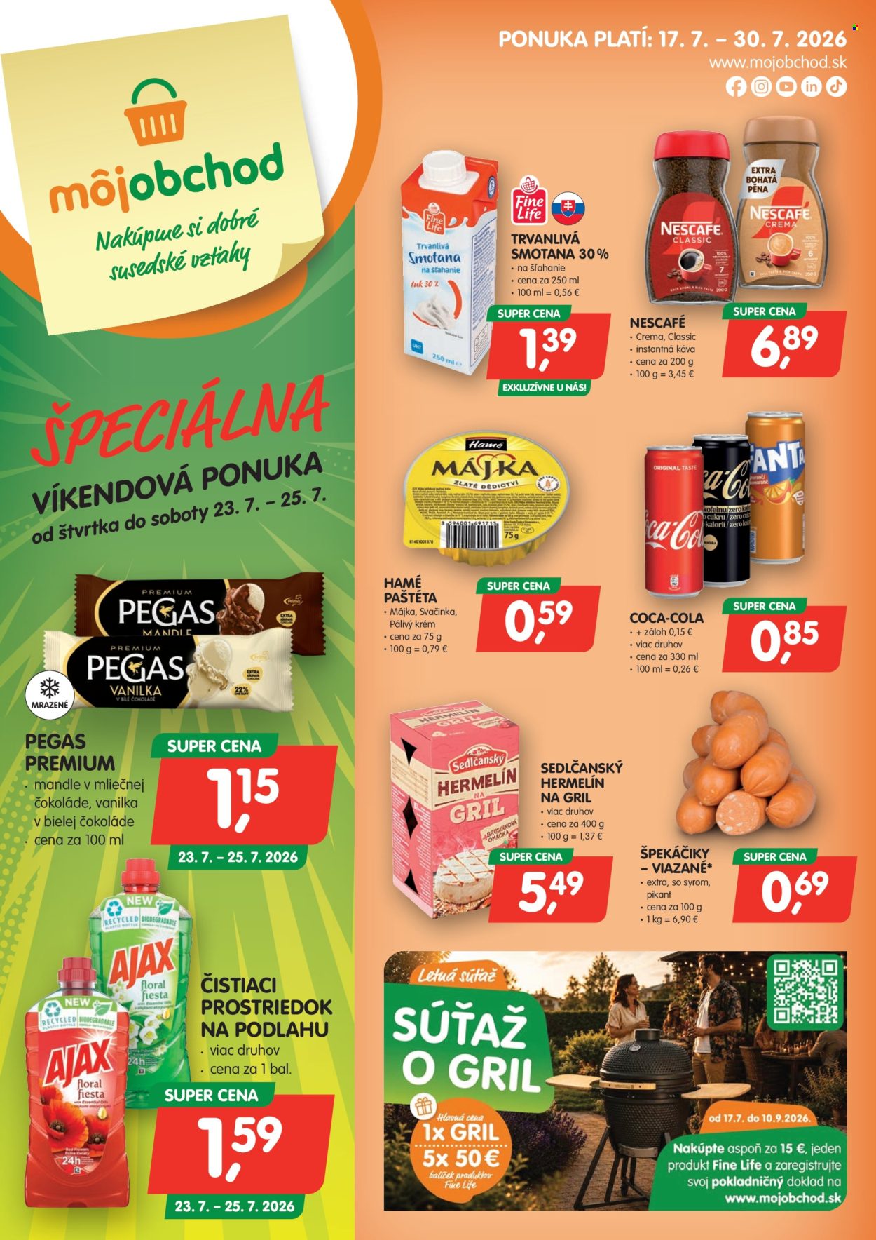Leták Môj obchod - 17.7.2026 - 30.7.2026. Strana 1