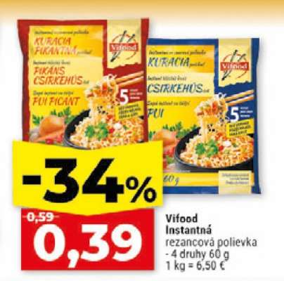 Vifood instantná rezancová polievka