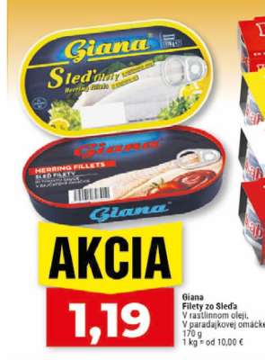 Giana filety zo sleďa
