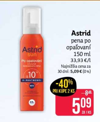 Astrid pena po opaľovaní 150 ml