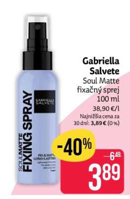 Gabriella Salvete Soul Matte fixačný sprej 100 ml