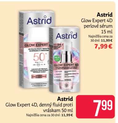 Astrid Glow Expert 4D, denný fluid proti vráskam 50 ml