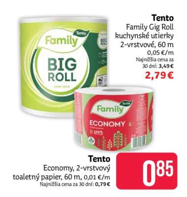 Tento Economy, 2-vrstvový toaletný papier