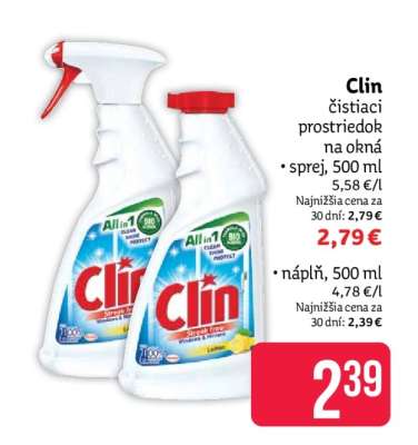 Clin Čistiaci prostriedok na okná