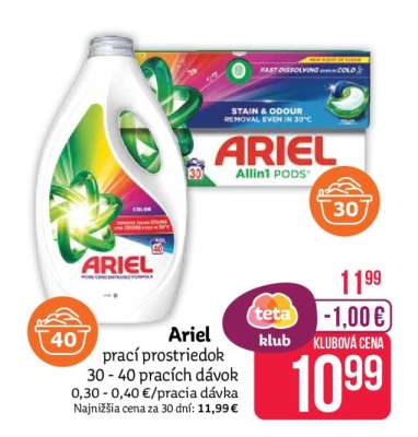 Ariel prací prostriedok