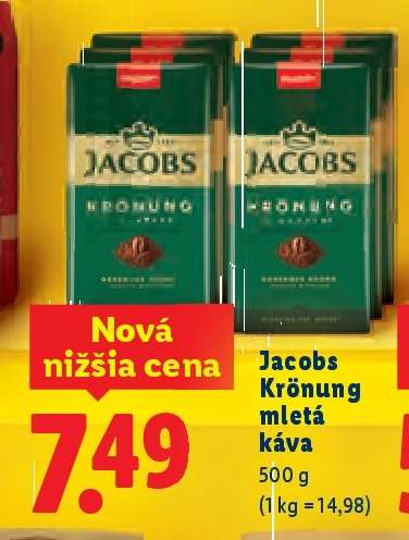 Jacobs kronung mletá káva