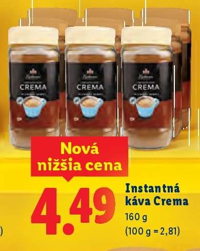 Instantná káva Crema