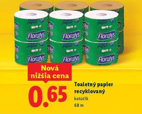 Toaletný papier recyklovaný
