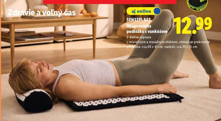 SENSIPLAST Akupresúrna podložka s vankúšom