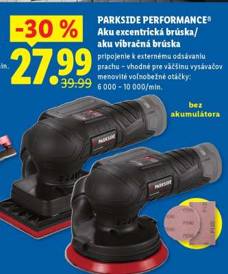PARKSIDE PERFORMANCE® Aku excentrická brúska/aku vibračná brúska