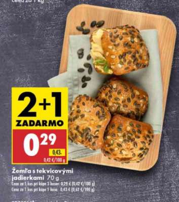 Žemľa s tekvicovými jadierkami 70 g