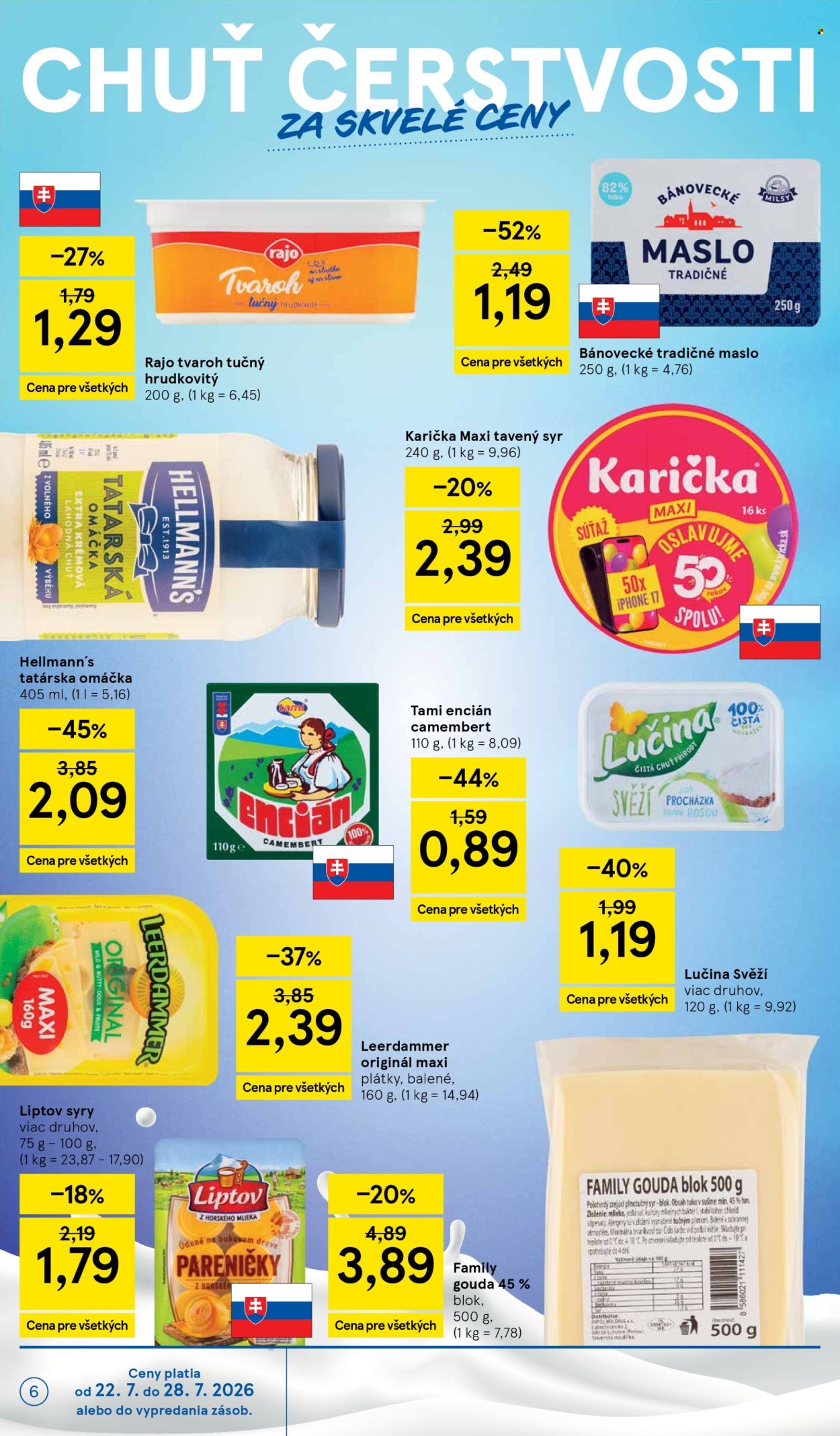 Leták TESCO supermarket - 22.7.2026 - 28.7.2026. Strana 6