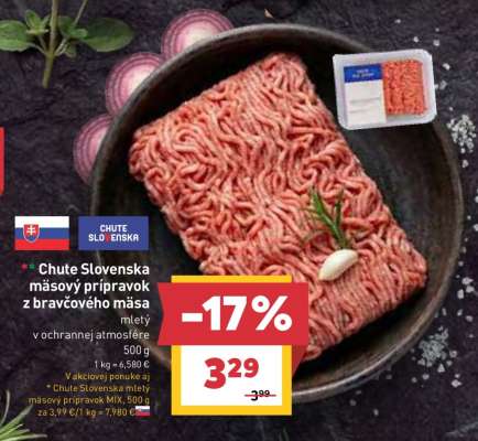 Chute Slovenska Mäsový prípravok z bravčového mäsa