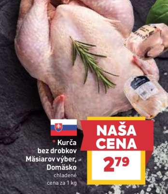 Kurča bez drobkov Mäsiarov výber, Domáško