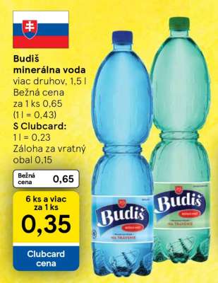 BUDIŠ Minerálna voda