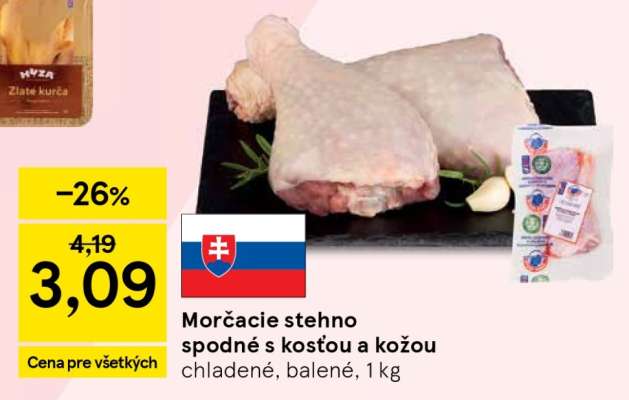 Morčacie stehno spodné s kosťou a kožou