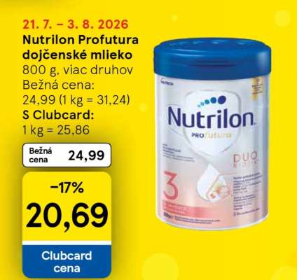 Nutrilon Profutura dojčenské mlieko