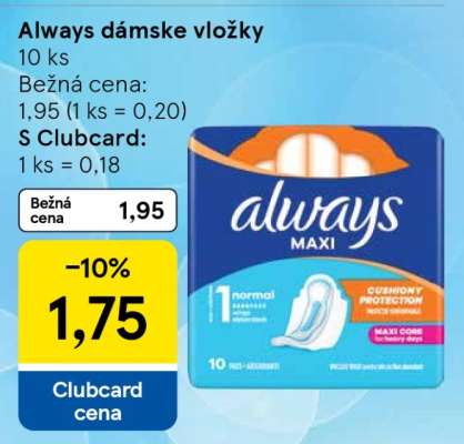 Always dámske vložky