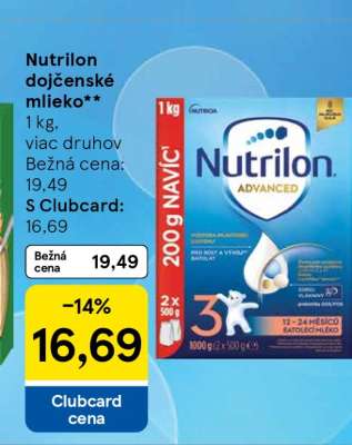 Nutrilon dojčenské mlieko