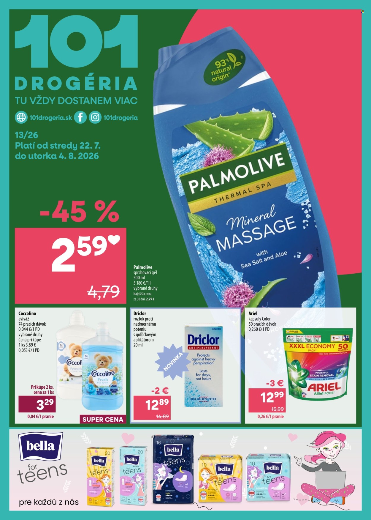 Leták 101 Drogerie - 22.7.2026 - 4.8.2026. Strana 1