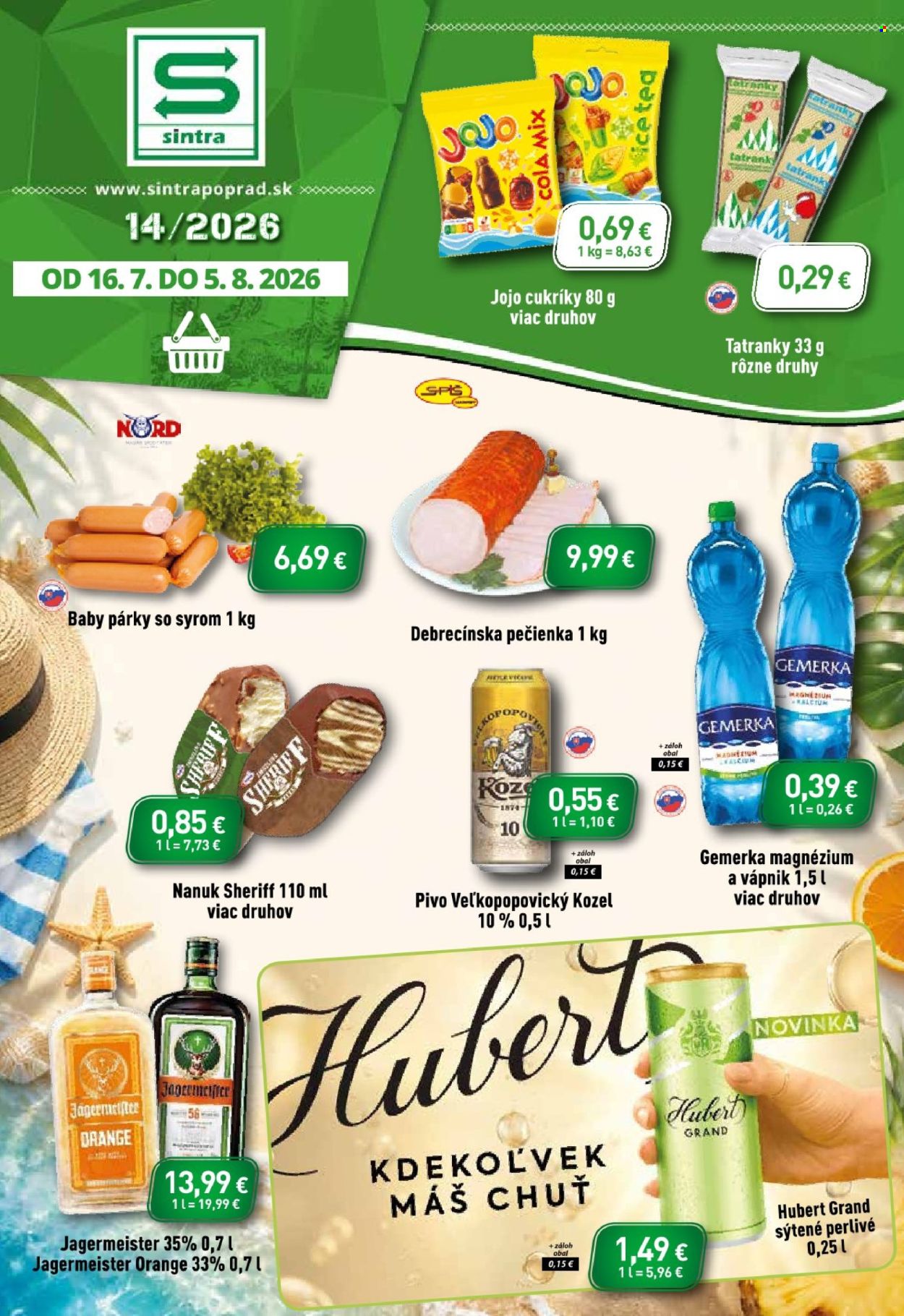 Leták Sintra - 16.7.2026 - 5.8.2026. Strana 1