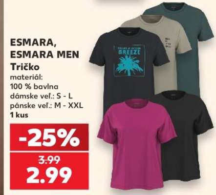 ESMARA, ESMARA MEN Tričko