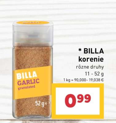 ** BILLA korenie