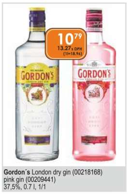 Gordon´s London dry gin (00218168) pink gin (00209441)