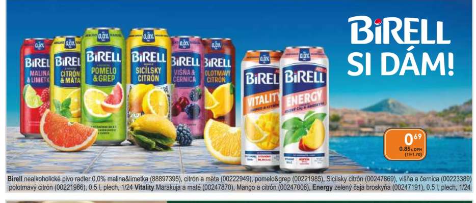 Birell Energy zelený čaj a broskyňa