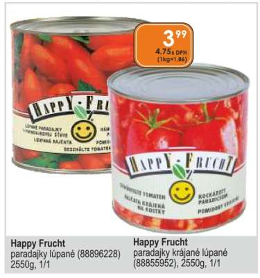 Happy Frucht paradajky lúpané (88896228)