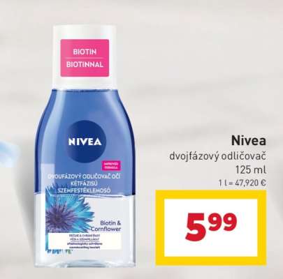 Nivea dvojfázový odličovač 125 ml