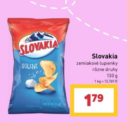 Slovakia zemiakové lupienky rôzne druhy