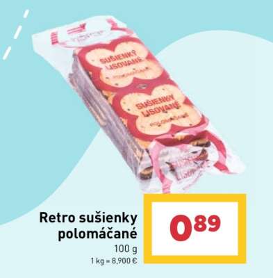 Retro sušienky polomáčané