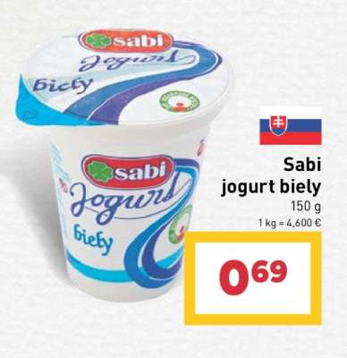 SABI JOGURT BIELY