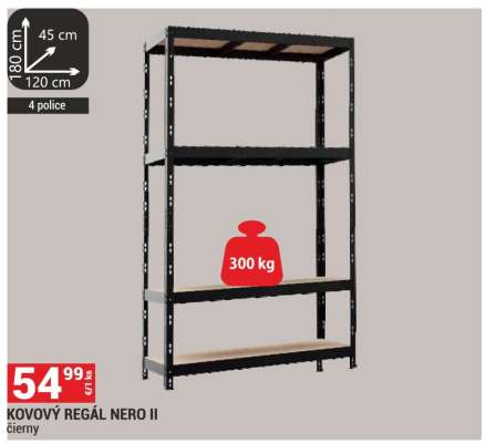 KOVOVÝ REGÁL NERO II
